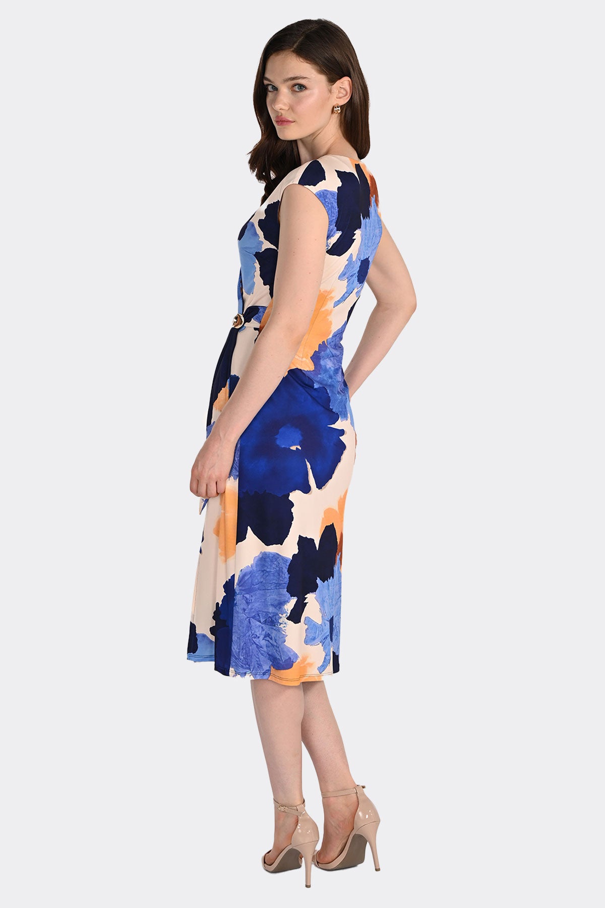 Frank Lyman Sleeveless Wrap Dress With Clasp Style 261179