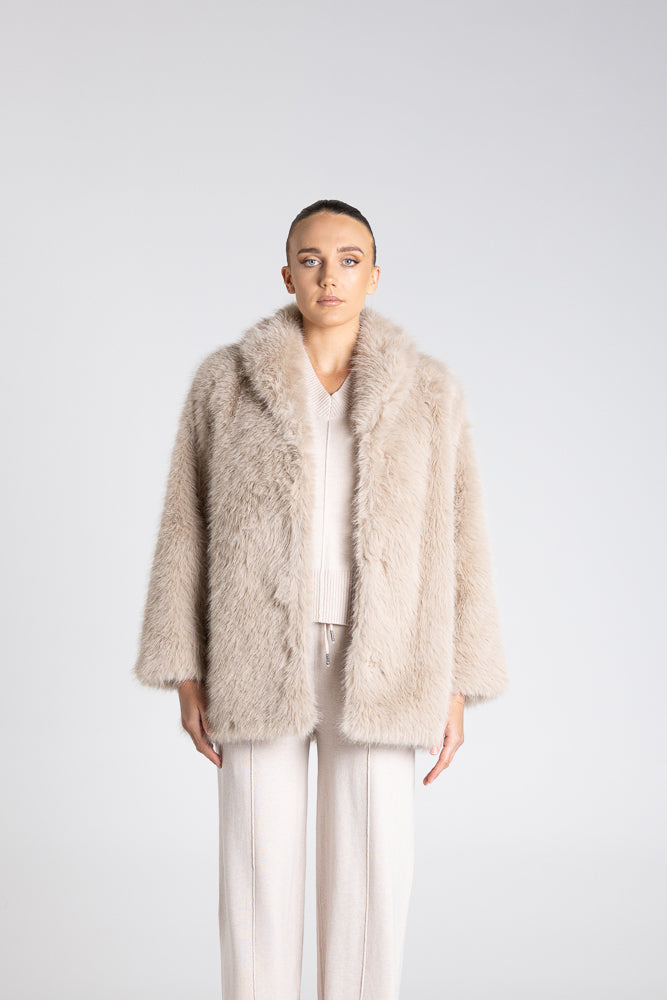 Two T's Faux Fur Coat Style 3351